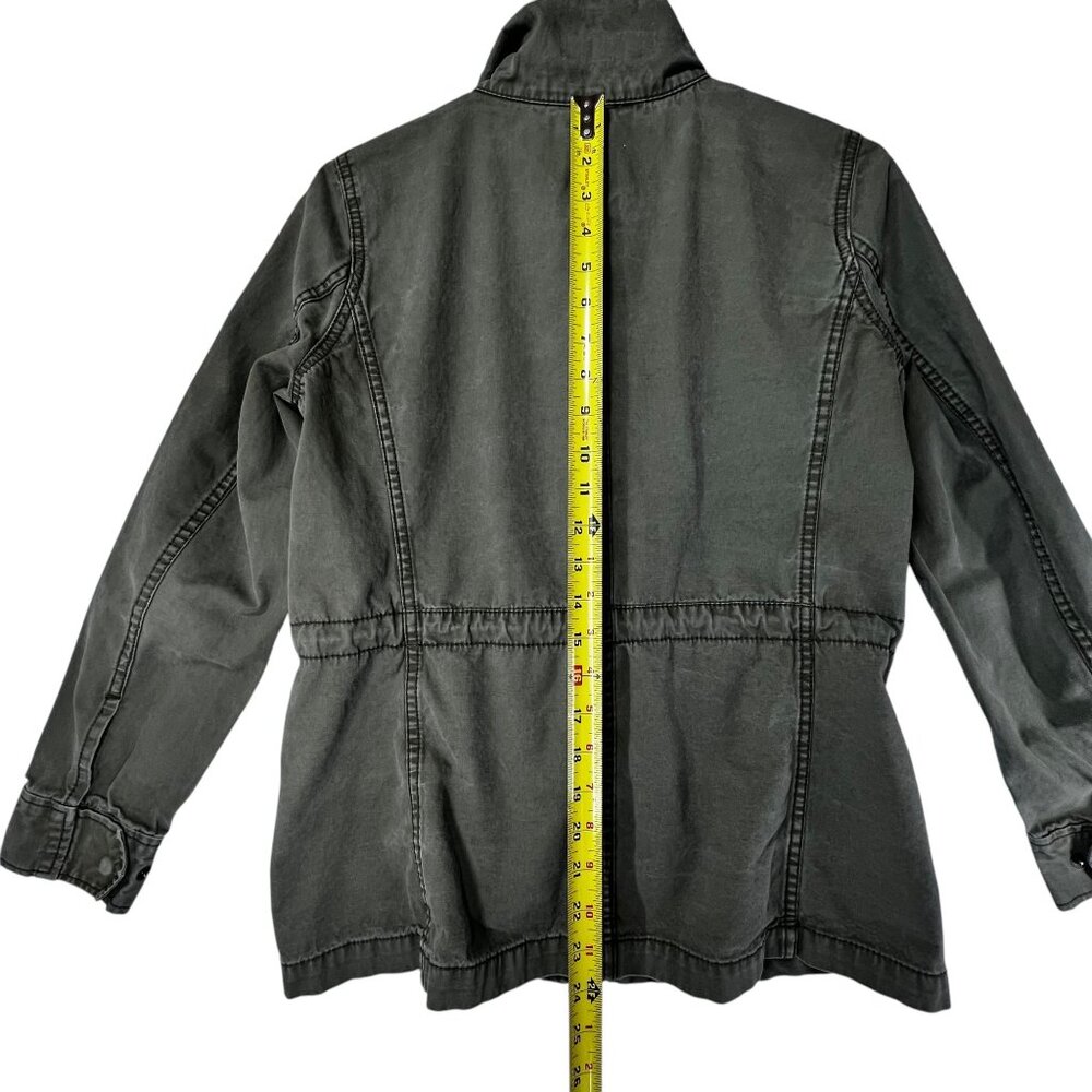 Madewell Olive Green Jacket Full Zip Pockets Womens Med Lightweight Army Style - Picture 10 of 12